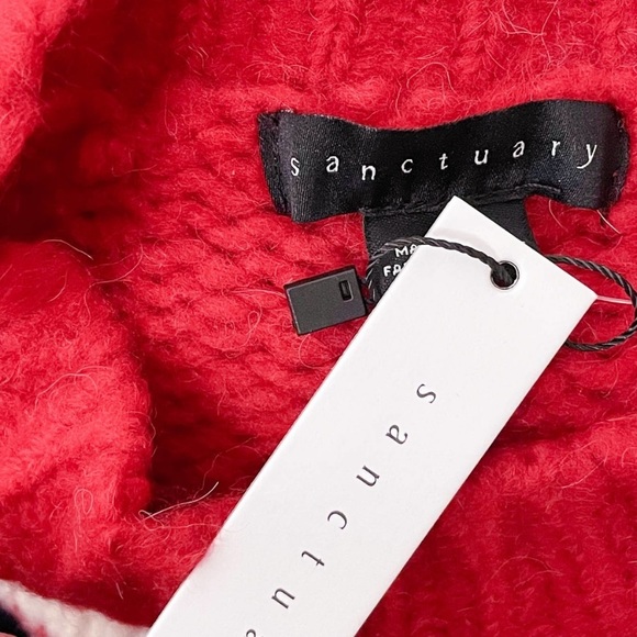 NWT Sanctuary x REVOVLE Party Stripe Sweater Wool Alpaca Soft Red Yellow Purple - Picture 10 of 16